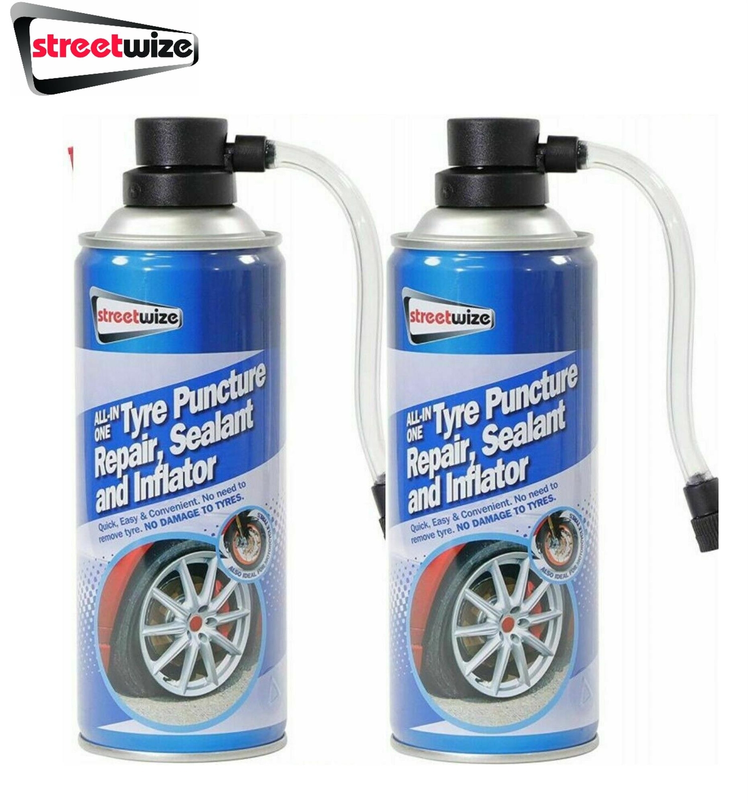 4 x Emergency Car Flat Tyre Fix Puncture Repair Foam Sealant Inflator Can CHEM8