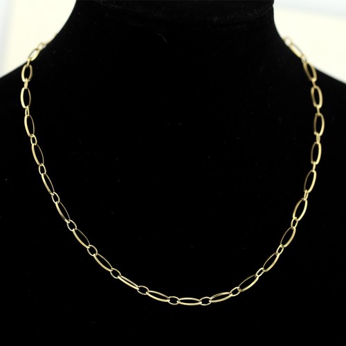 9K GOLD GF PLAIN OVAL RING LINK CHAIN GIRLS KIDS NECKLACE for Charm Pendant 38cm - Bild 6 von 6