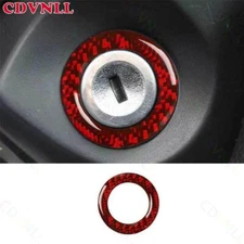 For Ford Mustang 2010-2014 Real Red Carbon Fiber One-Click Startup Switch Button