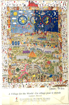 James Rizzi「OUTDOOR LUNCHEON」 James Rizzi Lets Do Lunch Framed