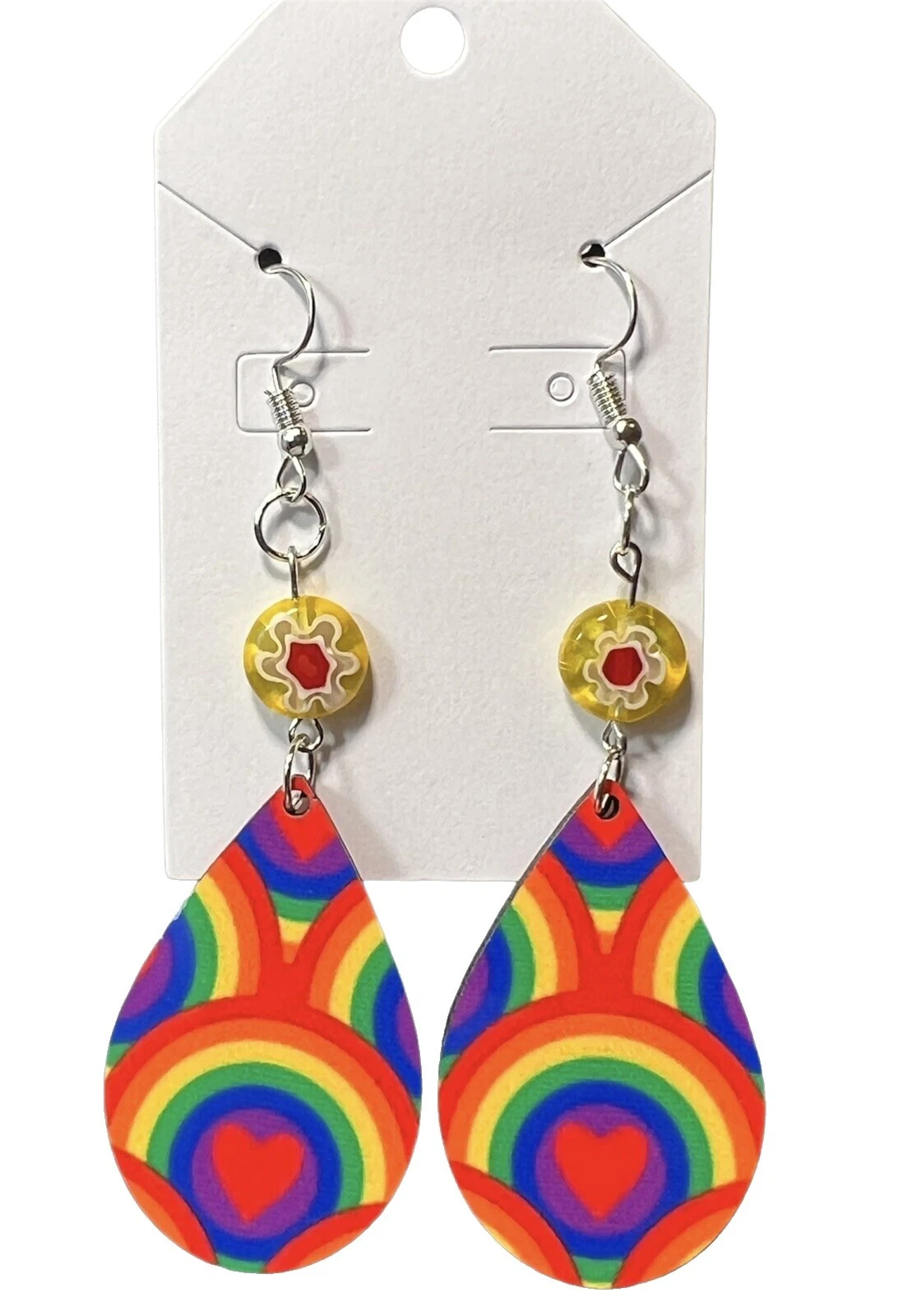 Chapado En Plata De Madera Pendientes hechos a mano