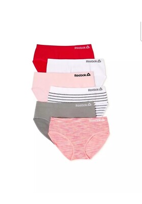 Reebok Toddler Girls Seamless Underwear Hipster Panties 6-Pack Sizes 4T-5T NWT