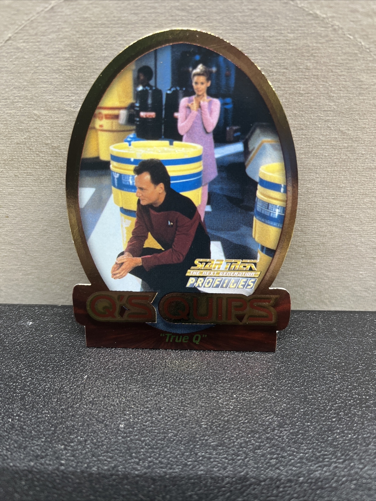 STAR TREK TNG Q6 Delancie Trading Card with Iconic Q Quips