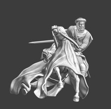 Northern Crusades Miniatures Medieval Templar Knight w horse 28 32 35 40 54mm 3D