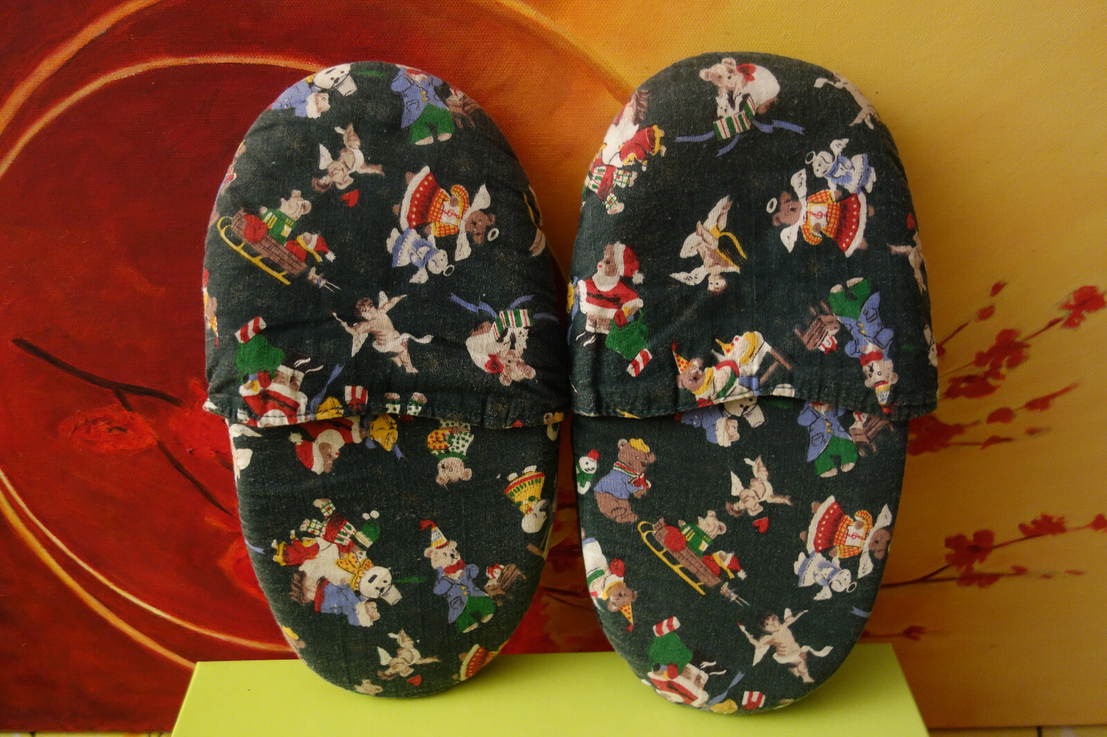 APL Pantofole Weinachten nuove adatte taglia 38 40 100% cotone