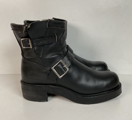 Vintage Georgia Men’s Engineer Ankle Boots 8.5 M USA Made Soft Toe - Picture 16 of 22