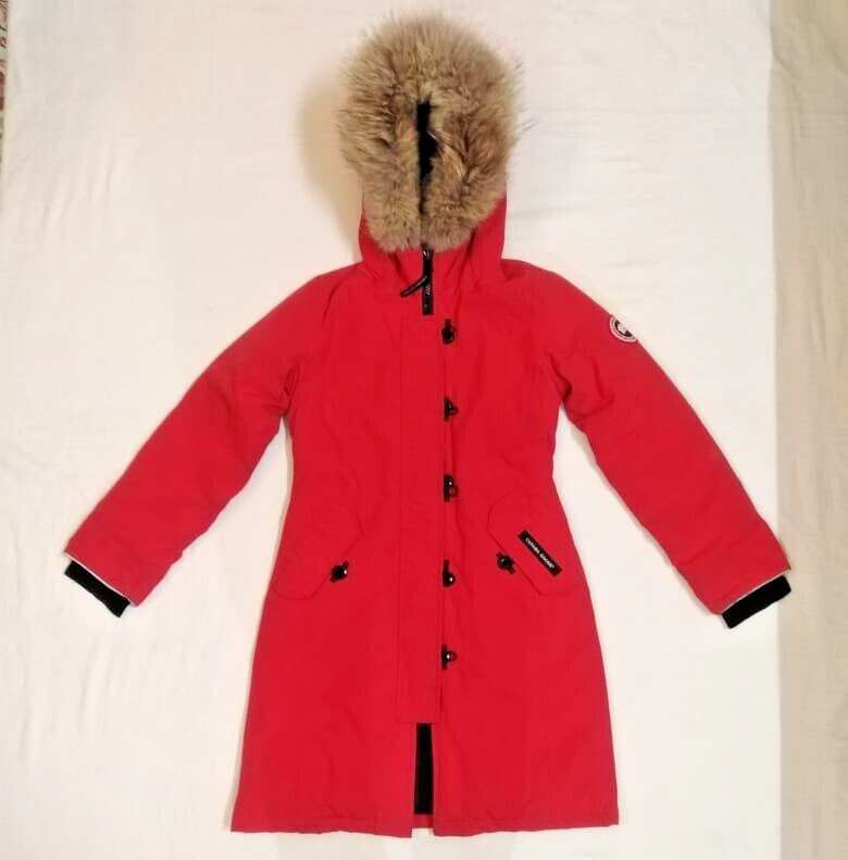 Canada Goose 4593Y, Youth Brittania Parka, Red, Girls, Small | eBay 
