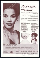 1967 La Vergne Monette photo opera singing recital tour booking vintage print ad