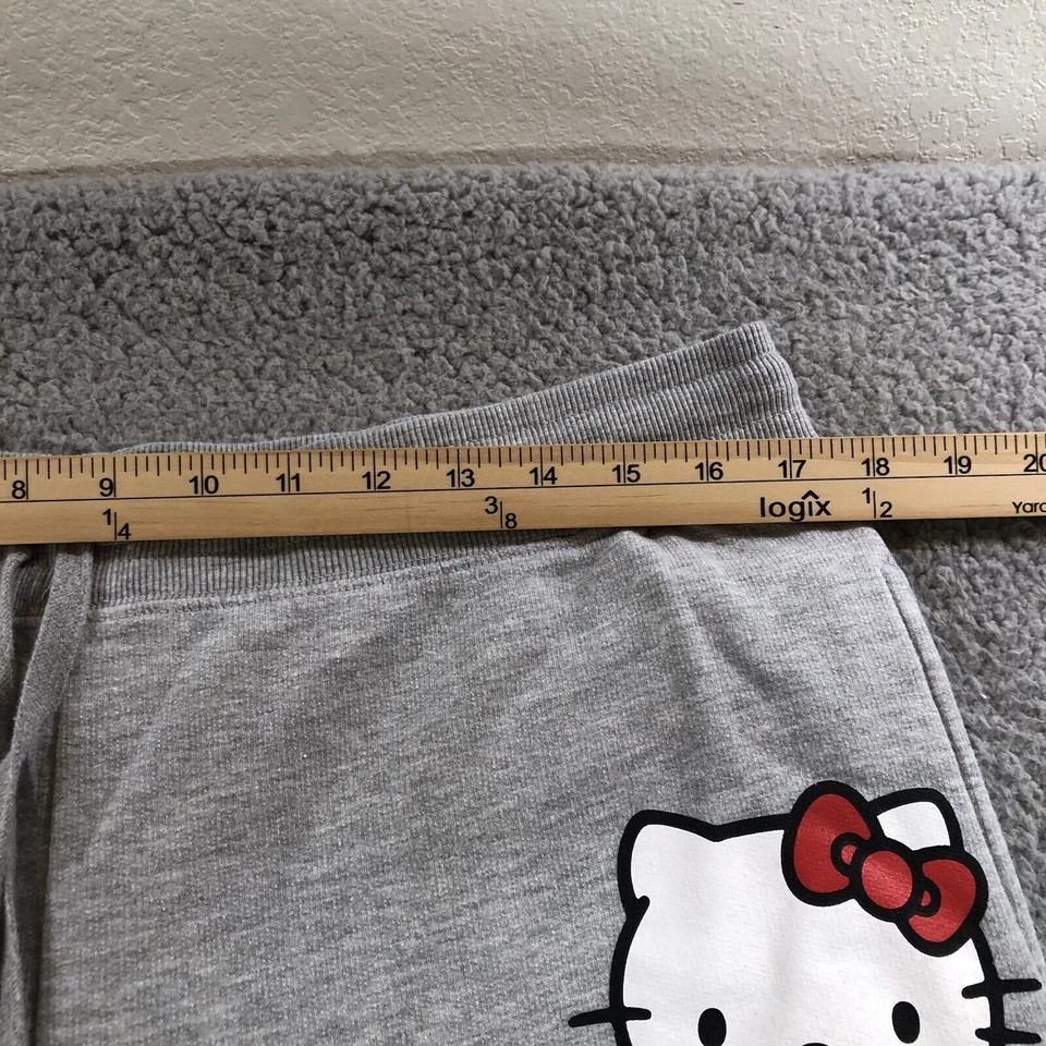 Pantalones deportivos Hello Kitty niños XL 15/17 gris logotipo dibujos animados Foto 3 de 4