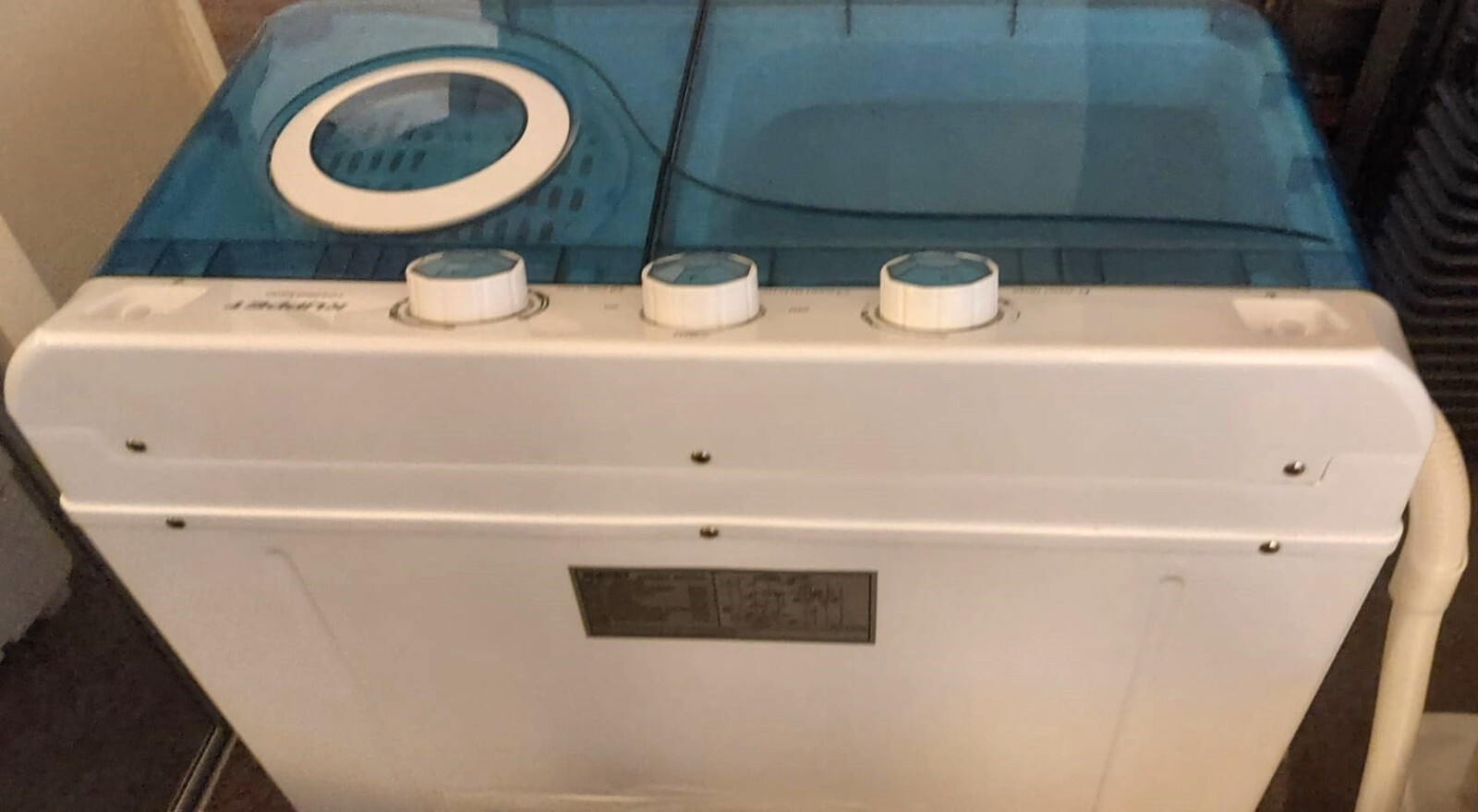 Mini Washing Machine KUPPET Compact Twin Tub Portable 26lbs Capacity