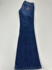 Vintage 7 For All Mankind Women’s Jeans Flared Low-Rise Rhinestone Size  28x32