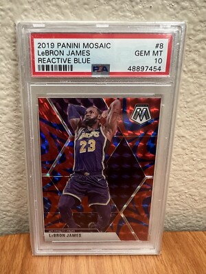 【PSA10】LeBron James  Reactive Blue レブロン 2019 Panini Mosaic #8 Leron James REACTIVE BLUE PSA 10 | eBay