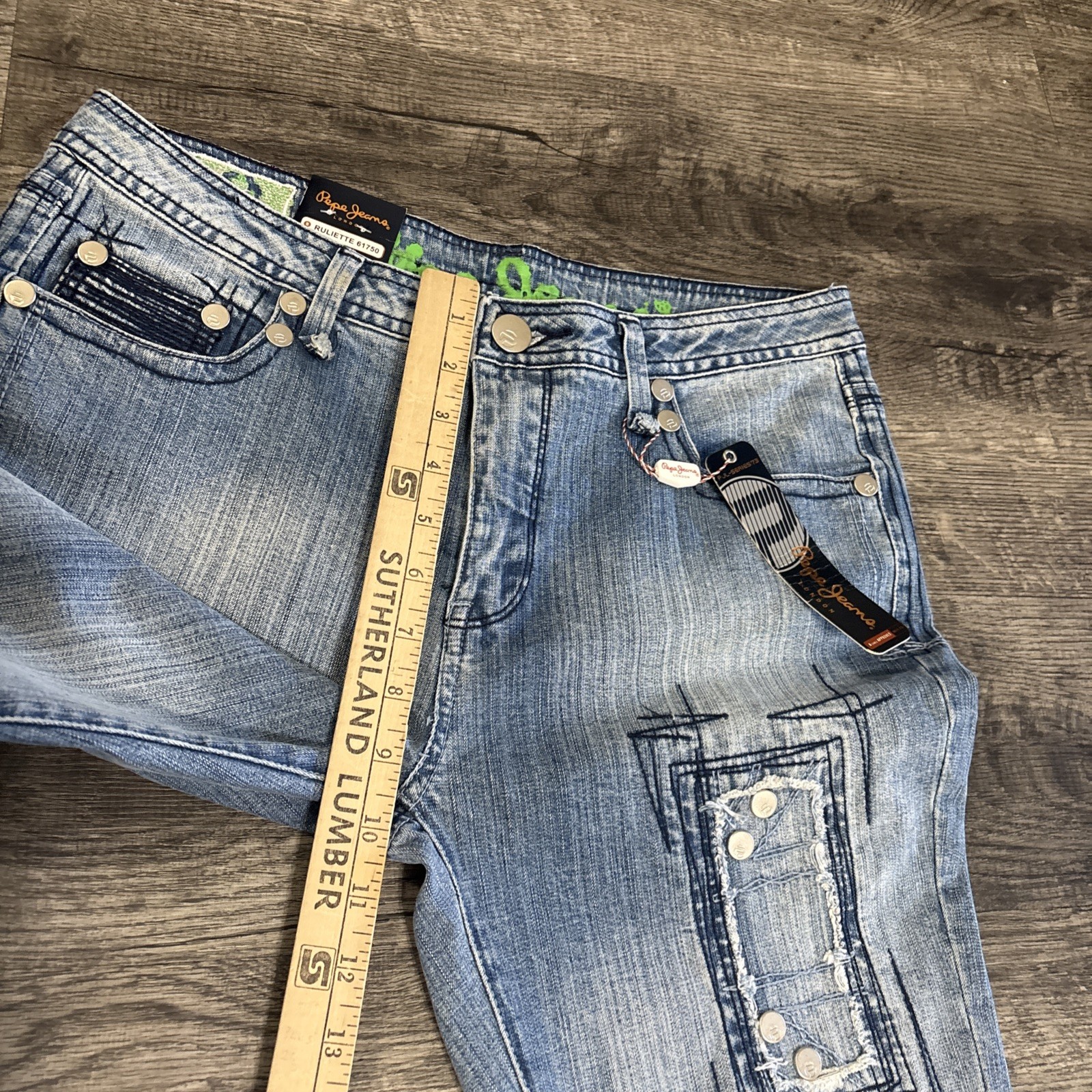 Vintage Pepe London Ruliette 61750 Jeans Mens Size 31 Fits 31 X 32 NEW - View 13