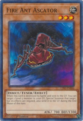 Yugioh! Fire Ant Ascator - LDS3-EN046 - Common - 1st Edition Near Mint, English