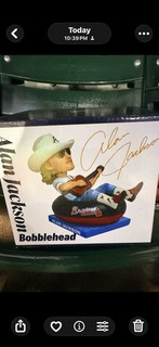 Alan Jackson Atlanta Braves Bobble Head. Alan Jackson Floating SGA 8/6/26