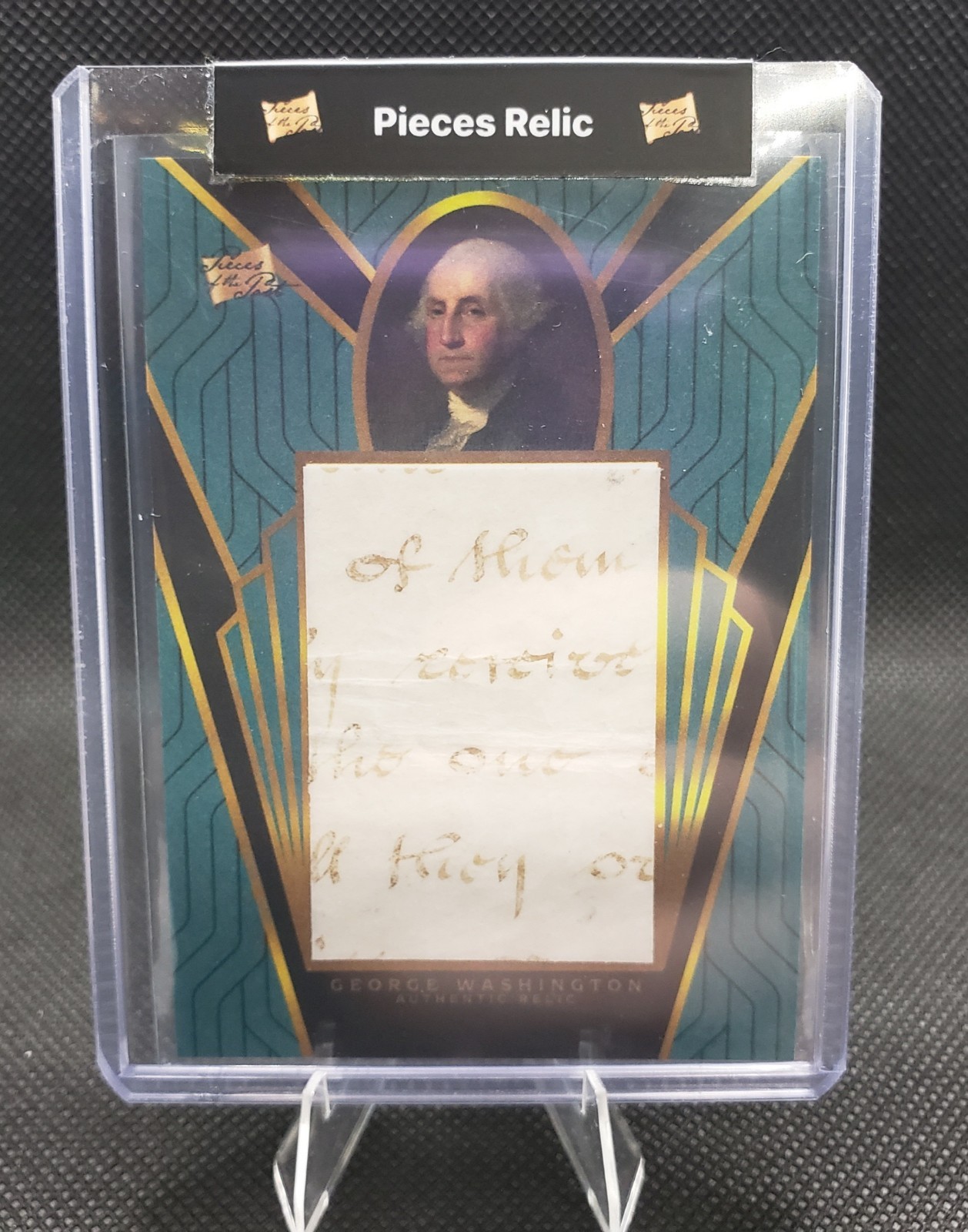 2023 Pieces of the Past One Time Edition George Washington Hand Written Relic
