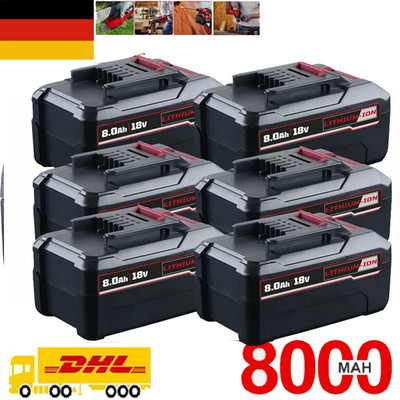 2/6X 8,0Ah Akku Für Einhell 18V Ersatzakku POWER X-CHANGE Lithium PXC Batterien