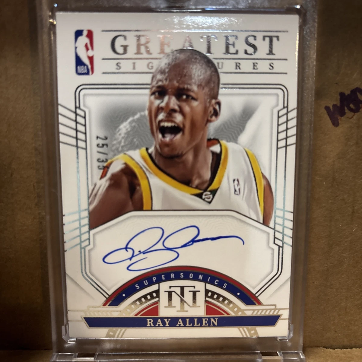 Ray Allen Seattle Supersonics Basketball Autographed Sports 