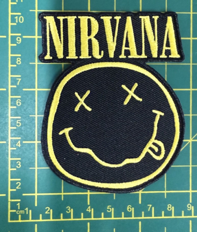 Nirvana Smiley Face Woven Sew Or Iron On Patch Officially Licensed