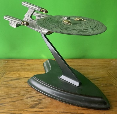 Franklin Star Trek Next Gen USS Enterprise TRIPLE NACELLE NCC-1701-D 24k Go