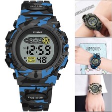 Kids Boys Girls Gift LED Sports Digital Electronic Wrist Watch Waterproof Child
