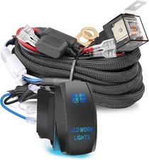 Wiring Harness 2 Lead, 12V 40A Rock Switch Relay Fuse Nylon Wiri Model: 2 Lead