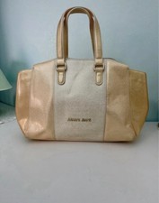 ARMANI JEANS Borsa da donna ecopelle oro/beige con zip e tracolla