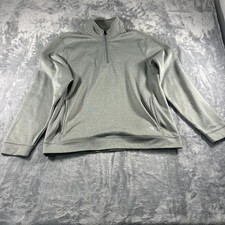 Gray quarter zip pullover sweatshirt