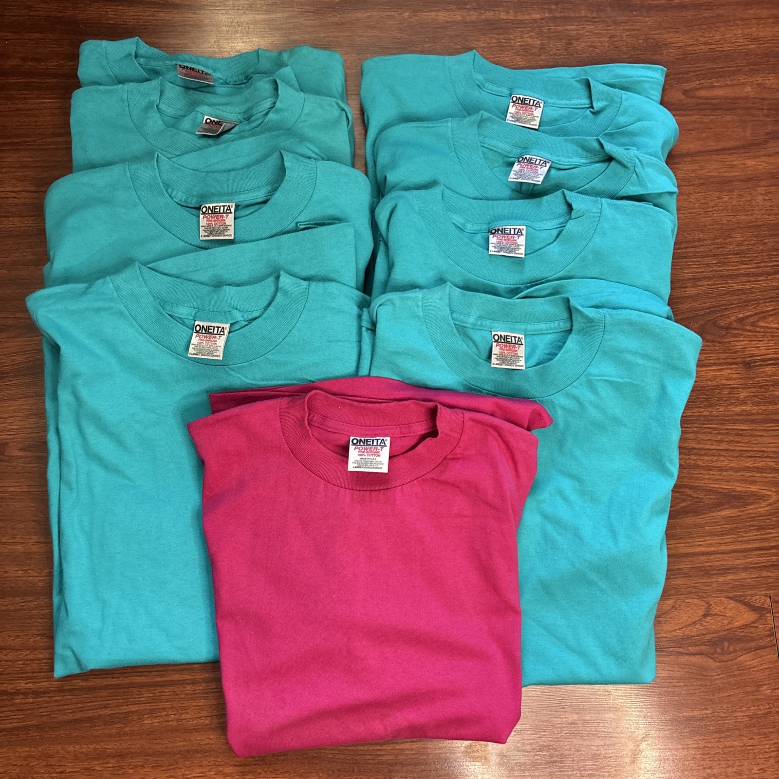 Lot Bundle Oneita Power-T Blank Single Stitch 8 XL & 1 L USA