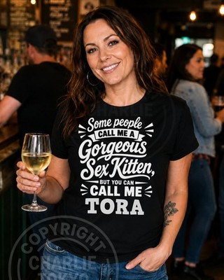 Tora Ladies Black T-Shirt Fun Hen Night Gift