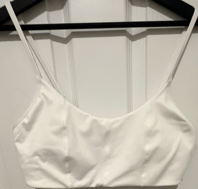 PINK ACTIVE Sports Bra Lot of 2 White Size L Crossback Adjustable Medium Support