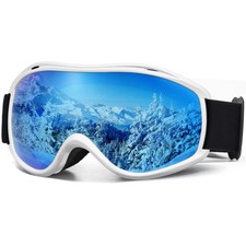 FMY Ski Snowboard OTG Goggles,Anti Fog UV400 Protection Skiing Snowmobile Gog...