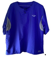 Clutch 3N2 Royal Blue Bullpen Pullover Xl Short Sleeve Baseball Jacket