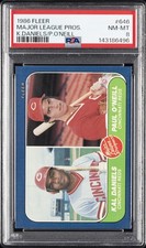 1986 FLEER K.DANIELS/P.O'NEILL #646 MAJOR LEAGUE PROS. ROOKIE RC PSA 8