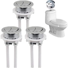 3 Pcs 38mm Dual Push Flushing Toilet Button, Replaced Tank Button with Thread