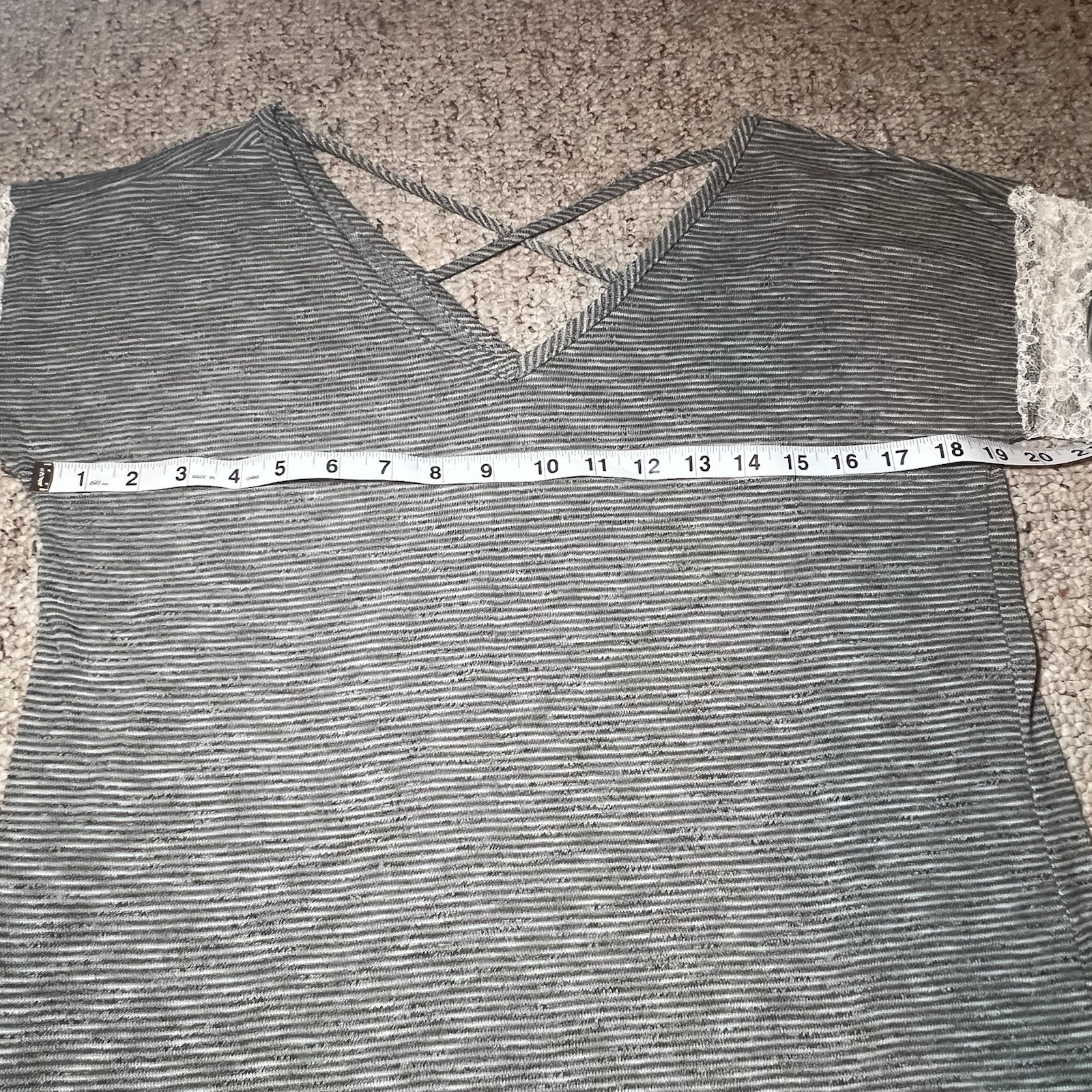 Papermoon Stitch Fix Women's Small Criss Cross Lace Short Sleeve Top Shirt