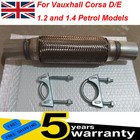 Exhaust Flexi Pipe Repair Kit For Vauxhall Corsa D E 1.2 1.4 Petrol Models
