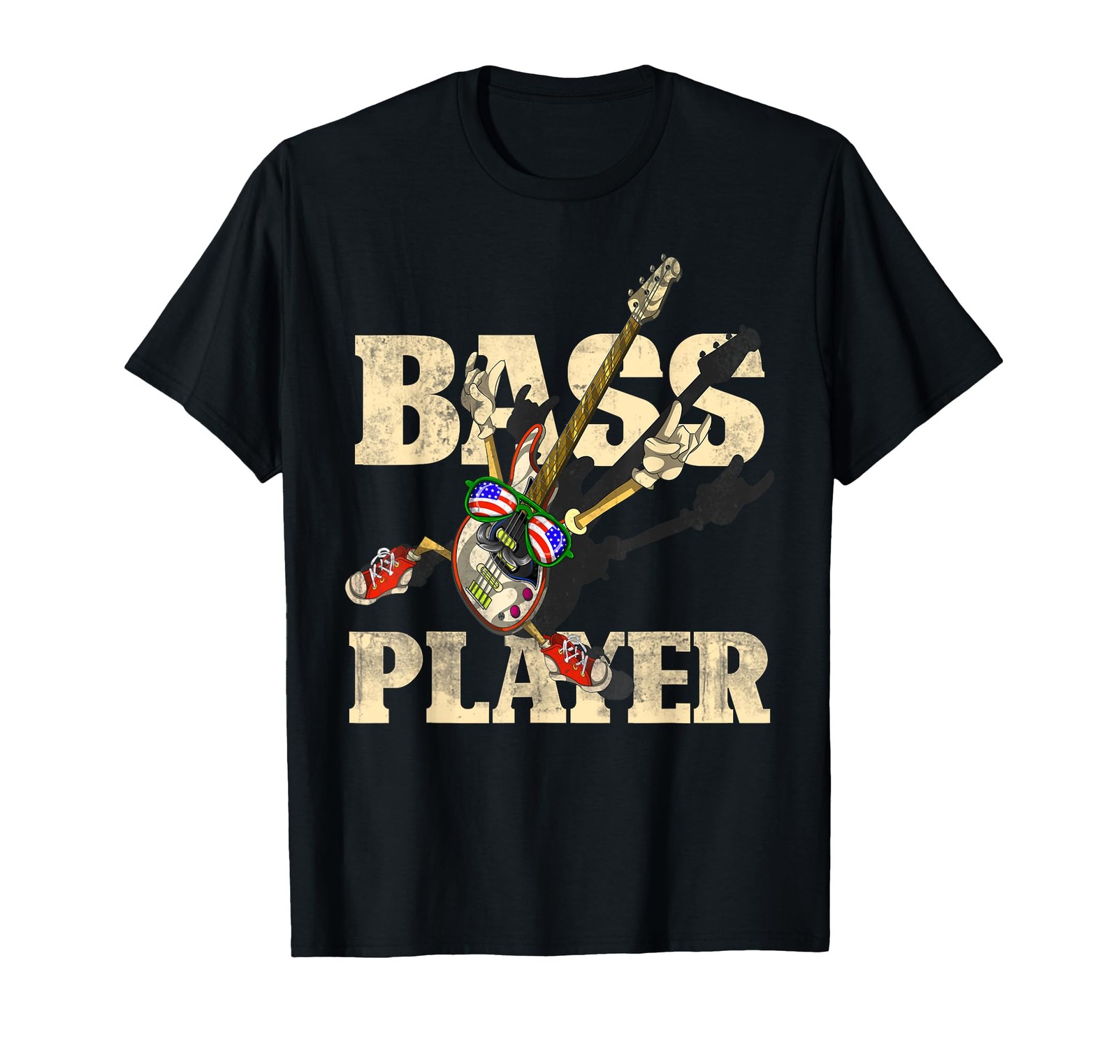 T-shirt guitare basse anti-frottement pour bassiste évitant la sueur en concert