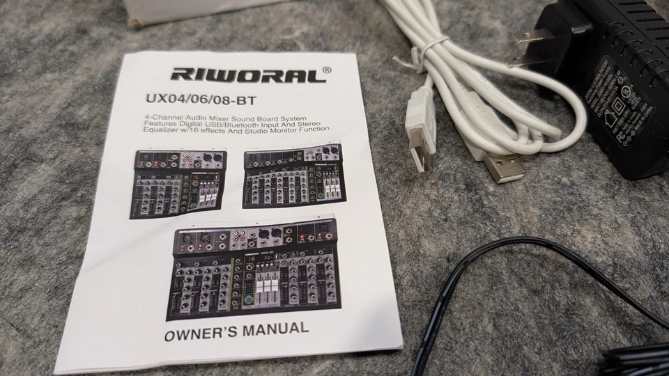 Riworal 6 Channel Audio Interface Sound Board Mixing Console 16-Bit UX06-BT - Image 3 of 4