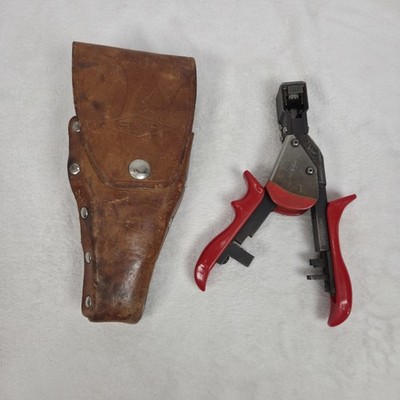 General Machine Products Modular Plug Press Crimping Tool Leather Case Crimp GMP