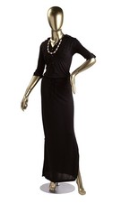 SSWBasics Female Gold Fiberglass Mannequin - Height 5  10  - With Base - Sleek