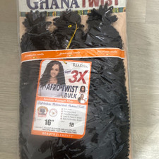 Beauty Elements Ghana Twist Afro Twist 3X Synthetic 16 in 1B Pre-Stretched