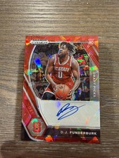 2021 Panini Prizm #DP-DJF D.J. Funderburk Autographs Prizms Red Ice