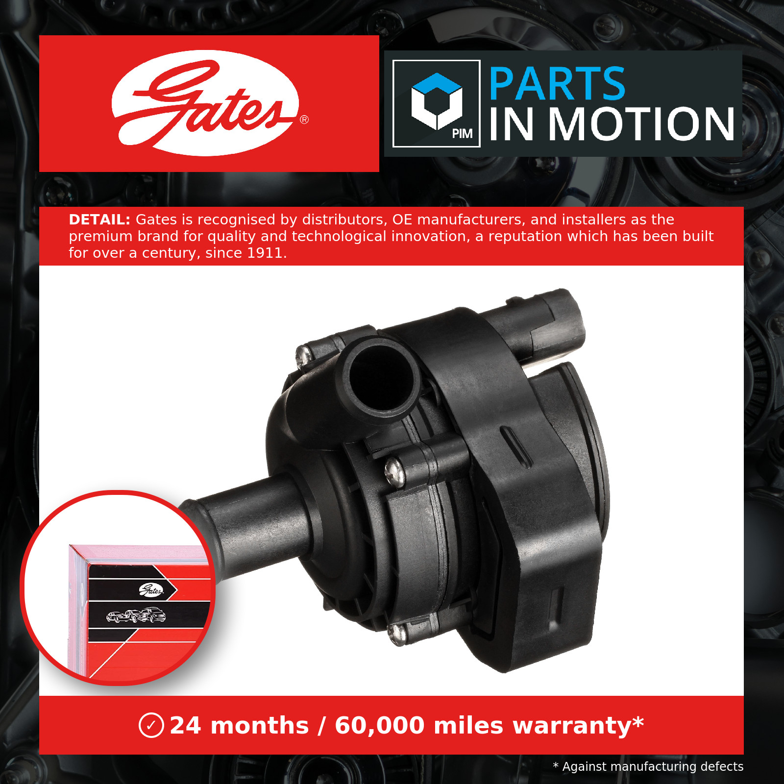 Electric Water Pump fits MERCEDES Gates 1718350064 2048350364 A1718350064 New - Image 7