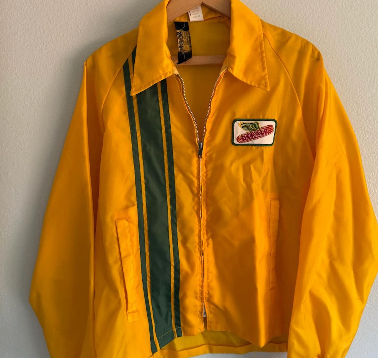 Vintage Swingster DeKalb Striped Yellow Dekalb Jacket Full Zip Men’s Medium
