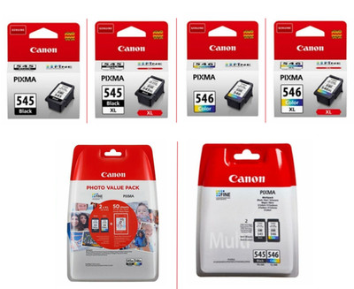 Canon PG-545 Black / CL-546 Colour Ink Set for PIXMA MG2550S MG3050 TS3450 Lot