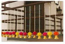 Artificial Tuberose (rajnigandha) Marigold and Decorative Bell latkan Approx....