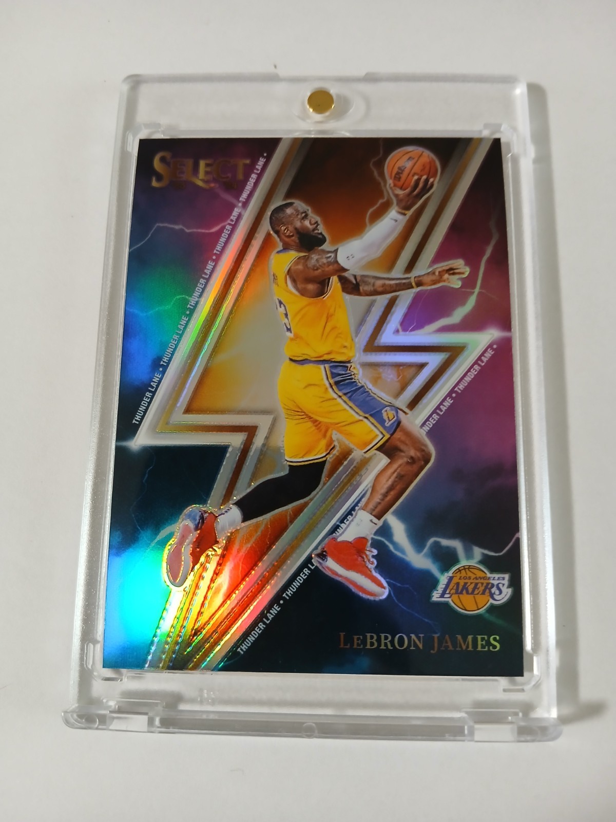 2023-24 Panini Select - Thunder Lane LeBron James #8 Silver Prizm