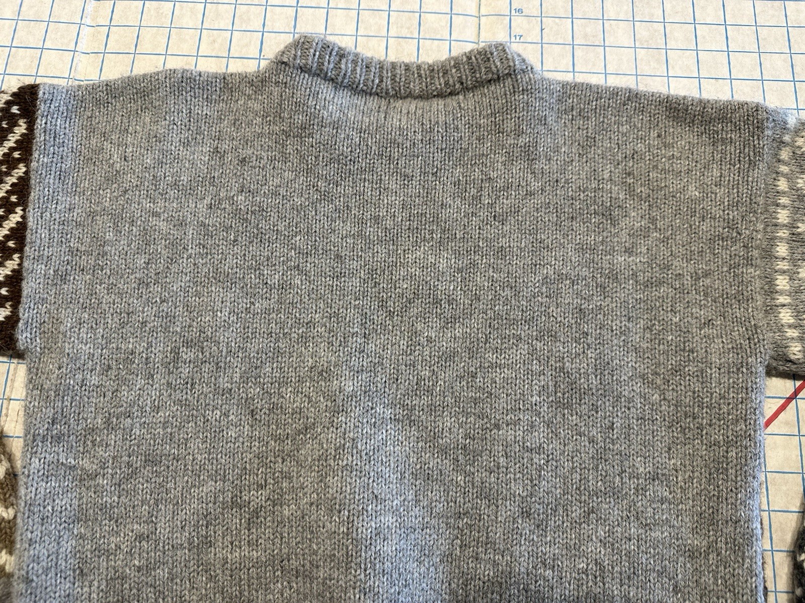 Patchwork Effect Wool Alpaca Sweater Size large M… - image 11