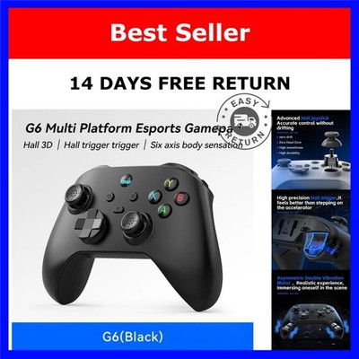 G6 Wireless Mobile Game Controller Hall Effect Joystick Trigger Switch PC